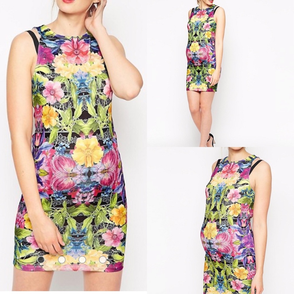 ASOS Maternity Scuba Bodycon Dress Sz 8